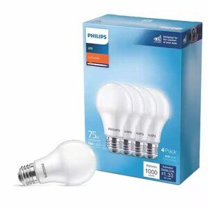 75-Watt Equivalent A19 Non-Dimmable E26 LED Light Bulb With Eye Comfort Tech